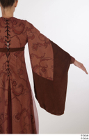  Photos Woman in Historical Dress 22 16th century Historical clothing Red dress shoulder sleeve 0004.jpg